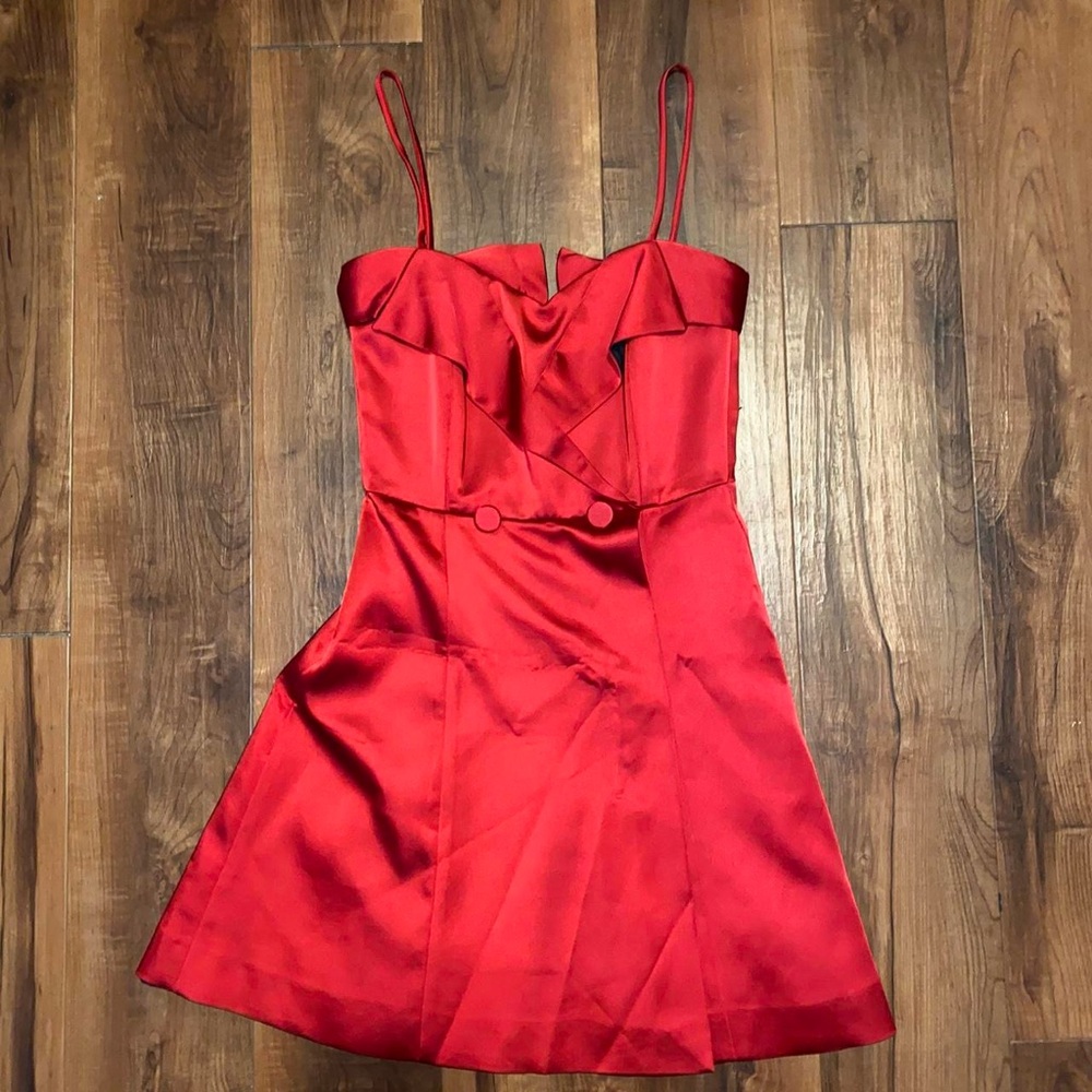 Super cute red holiday party dress from Zara